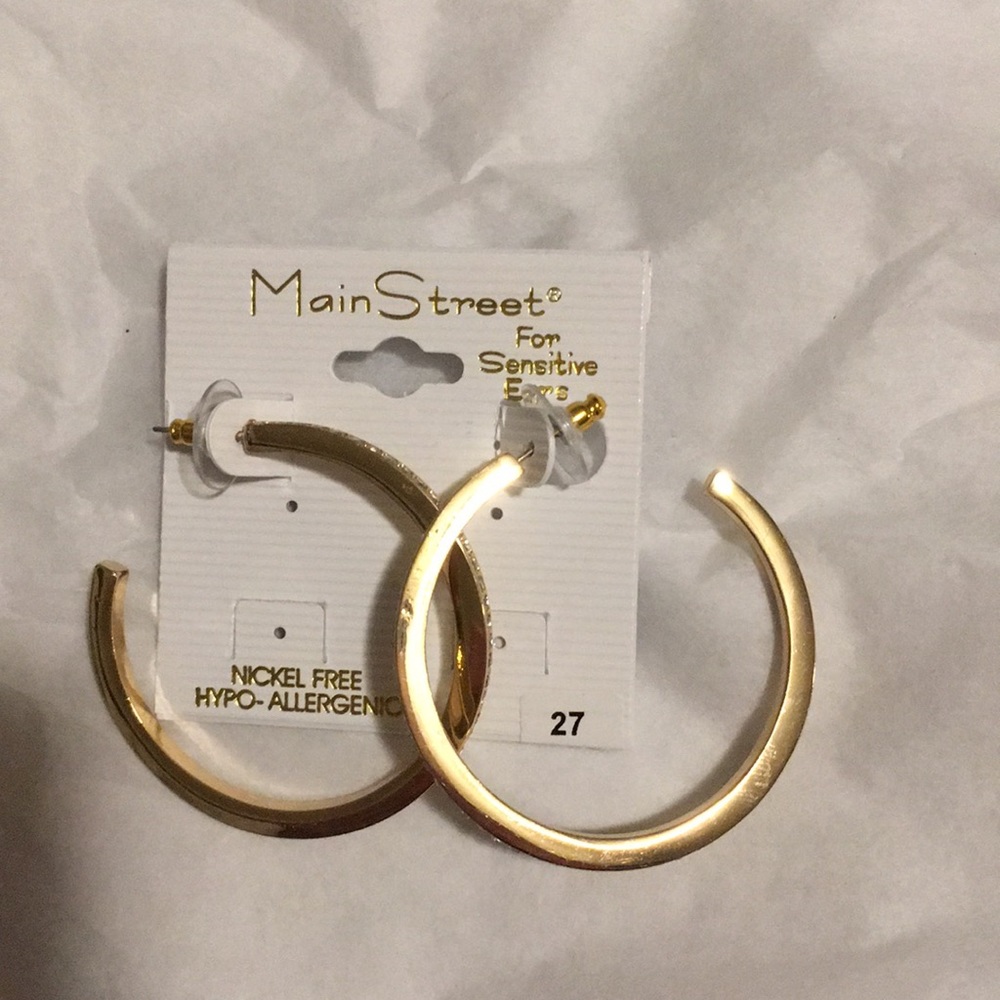 Gold Hoops for sensitive ears